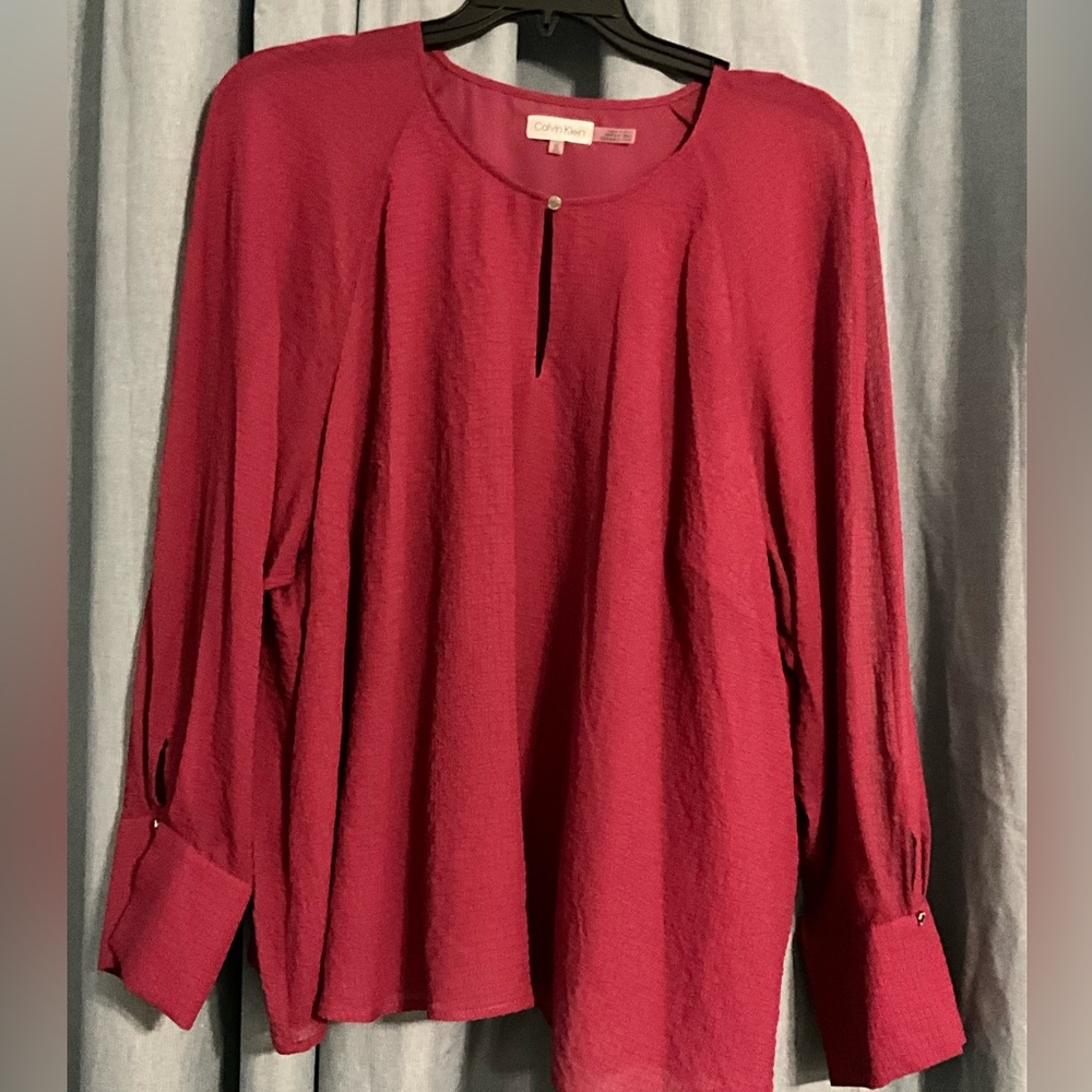 Calvin Klein Women's Plus 3X Blouse
